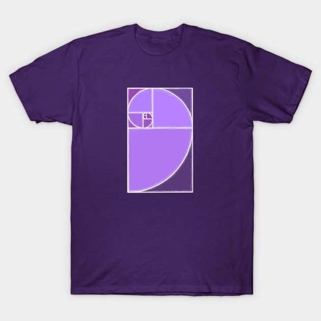 purple color gradient fibonacci sequence T-Shirt by weilertsen